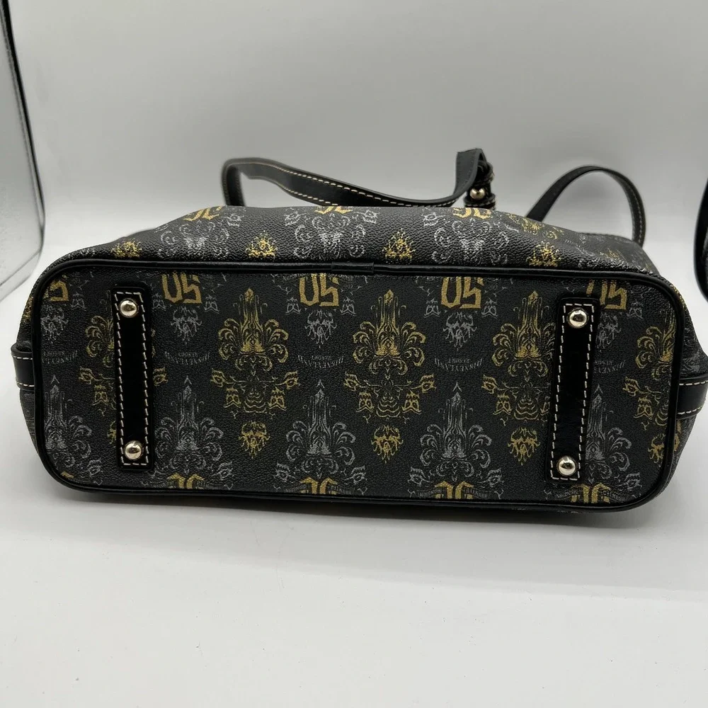Disney‎ Dooney & Bourke Tote Bag Womens Haunted Mansion 50th Anniversary Gold